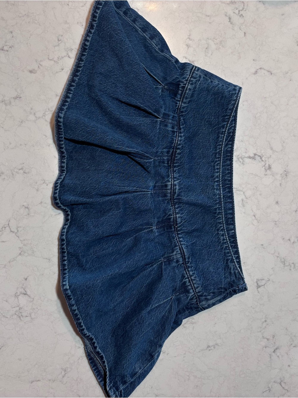 Vintage retired American Eagle Outfitters Dark Blue Denim High-Low Mini Skirt